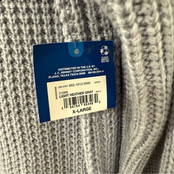 Arizona Jean Company Women's Gray Crewneck Sweater Size XL Fall Winter Cozy NWT - Picture 6 of 9